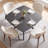Dixson 45.3" W 4-Person Square Solid Wood Dining Table With Metal Legs, Black-867759539-1023592131