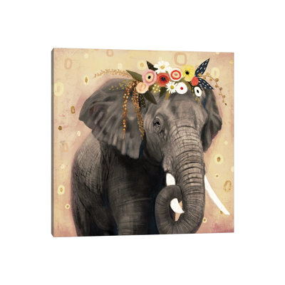 Klimt Elephant I 1 Piece Wrapped Canvas Wall Art