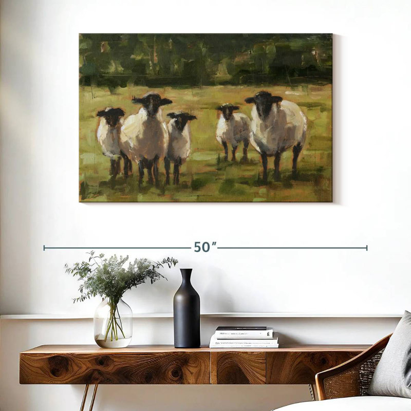 Famille de moutons Brampt I, H 26 po x l 39 po