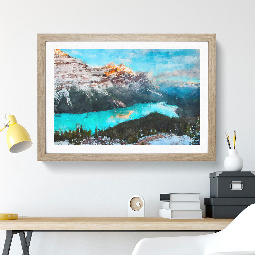 Peyto Lake in Canada - Framed Print