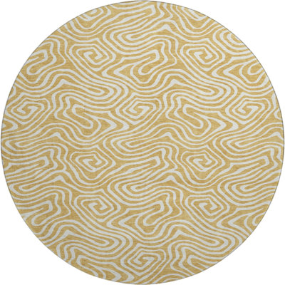 Premium Machine Washable Birchview AMF1030 Swirls Rug
