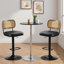 Tabourets de bar pivotants à hauteur ajustable 360 ° avec dossier en rotin-1684136863
