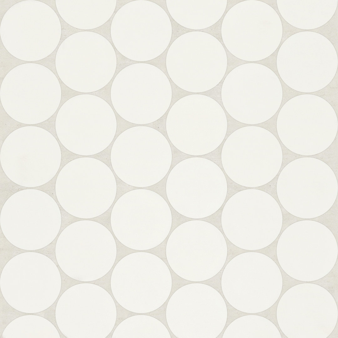 Marin 2" x 2" Penny Round Matte Porcelain Mosaic Tile Bedrosians