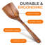 Cheer Collection Teak Wood Cooking Spatula with Comfortable Handle