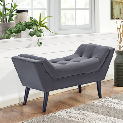 Fetush Velvet Upholstered Bench