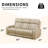 82" Power Recliner Sofa In Breathable Leather With LED Light,Wireless Charging Station,Reading Lights, And Cup Holders-386606884