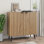 Armoire d'appoint cannelée avec portes et tablettes réglables, armoire de rangement autoportante et meuble télé pour salon