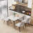 Annagh Stone Top Metal Base Dining Table-492560532-492564330
