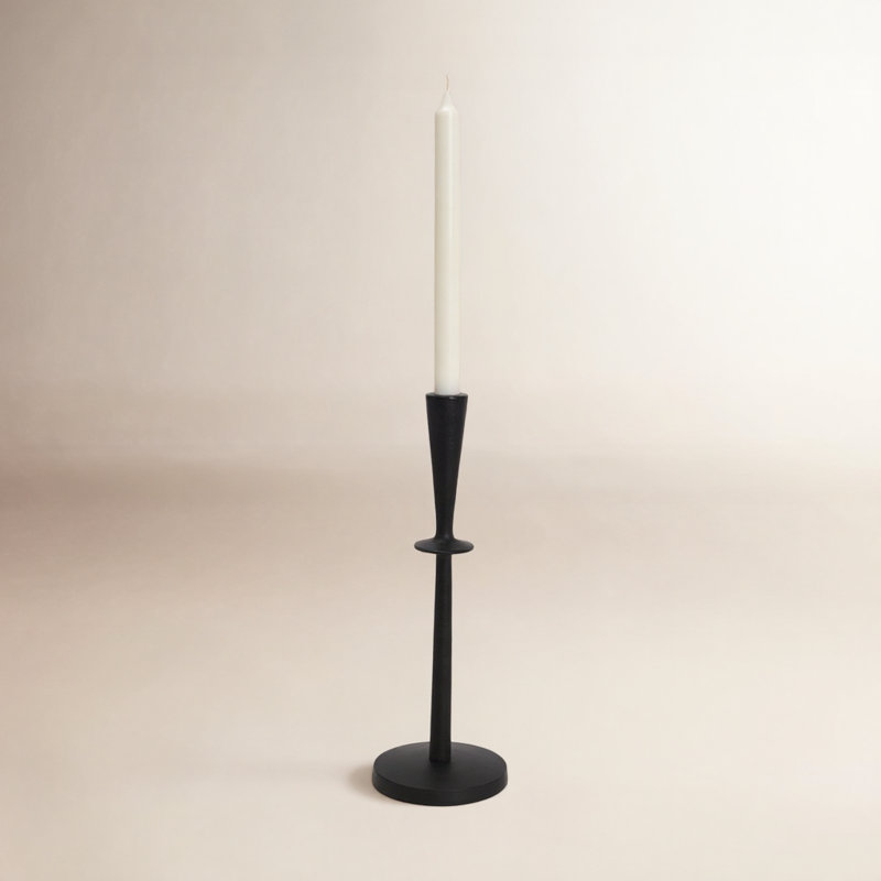 Devonya Aluminum Tabletop Candlestick, 13" H x 4.5" W x 4.5" D