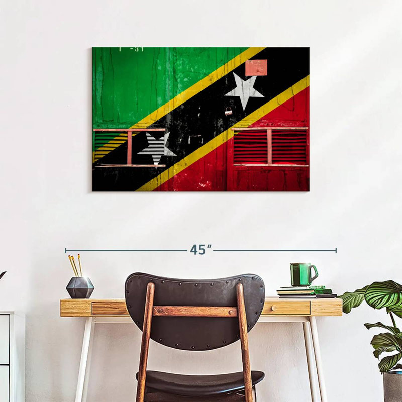 Borges Saint Kitts And Nevis Flag, 24" H x 36" W