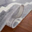 Tapis gris / ivoire en laine touffeté à la main à motif géométrique-67787921