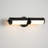 Modern 2-Light Matte Black LED Wall Sconce with Rotatable Acrylic Tube Shades