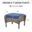 Repose-pieds d'extérieur en osier avec coussin Gaetanino-314006375-288057631