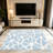 1PC pastel blue daisy floral printed area rugs, Soft and Comfortable, easy-to-maintain, machine washable Indoor floor mat, suitable for living room, bedroom, kitchen, entryway, patio, balcony, dining area, Home Decor, Outdoor Decor.-1673846768