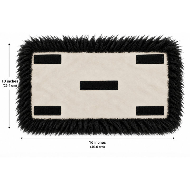Housse de selle de moto en véritable peau de mouton de Nouvelle-Zélande – Fabriquée aux États-Unis, Black