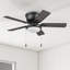 Ventilateur de plafond d'intérieur noir mat 42 po avec lumière et chaîne de traction Braystone