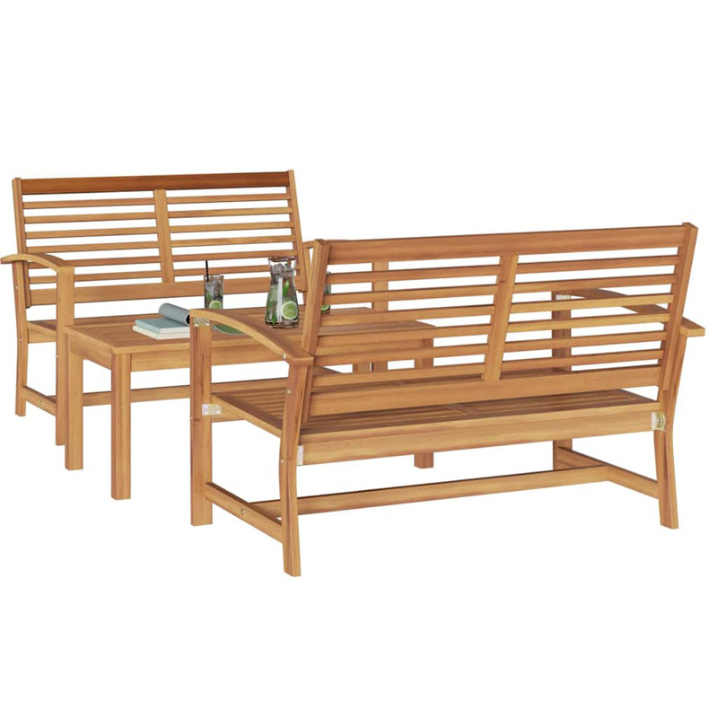 45cm Wide Straight Teak Patio Sectional Set