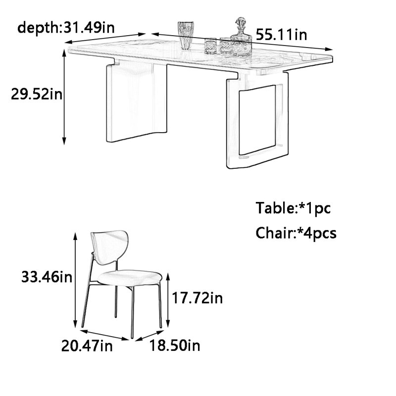 Halbert, 29.52"H x 55.11"L x 31.49"W