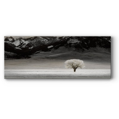 Arbre solitaire sur toile