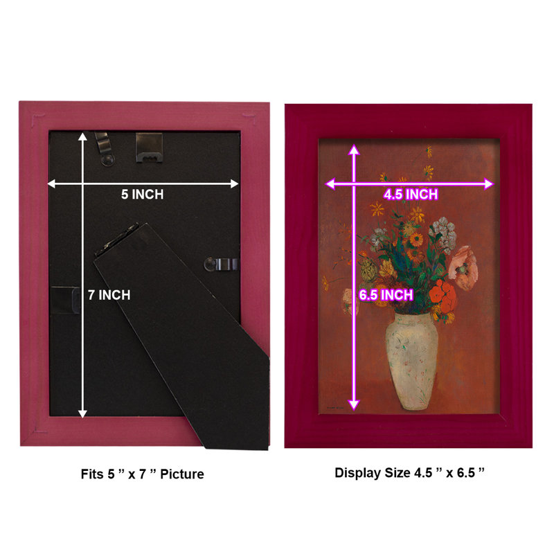 Bouquet dans un vase chinois, toile de qualité supérieure, prête à être accrochée, L 6 po x H 8 po x P 1 po