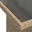  Ensemble de canapé de jardin en rotin PE beige, grand acier thermolaqué