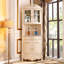 Armoire de coin en bois massif beige-1663870163-1663870161