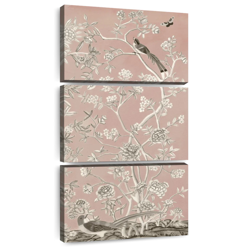 Blush chinoiserie I, H 32 po x l 15 po