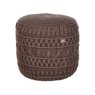 Cobina 45cm Wide Round Solid Colour Pouffe Ottoman