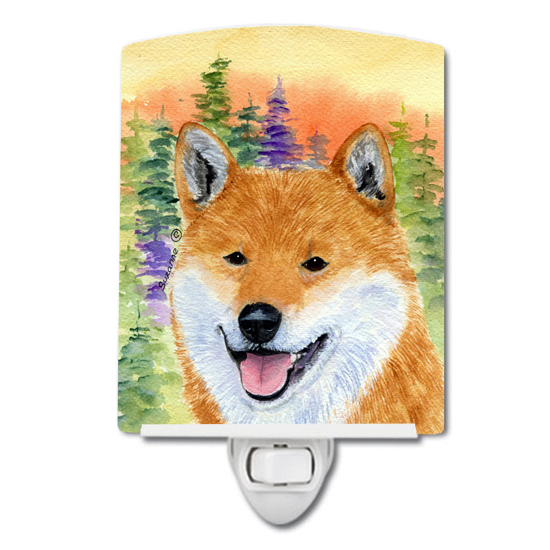 Éclairage de nuit en céramique shiba shiba