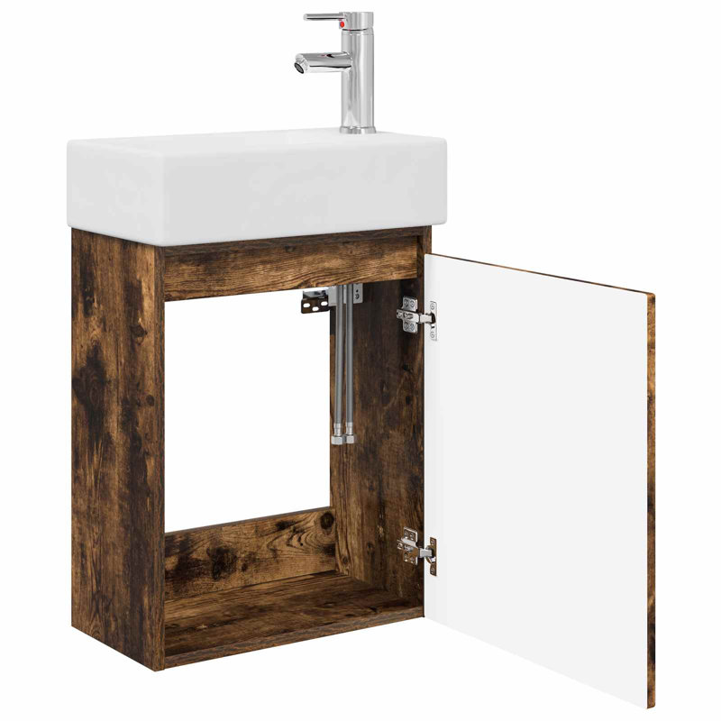 455 mm Bathroom Vanity, Smoked Oak