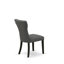 Ensemble de table de salle à manger 7 pièces avec un magnifique plateau de cuisine Jacobean patiné et 6 magnifiques chaises Parson de cuisine avec têtes de clou et finition capitonnée noire brossée.-1060296527-967074878-967075637
