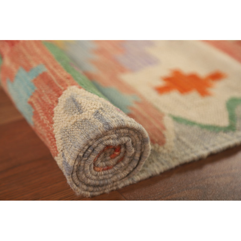 Tapis kilim réversible en laine 5 x 7