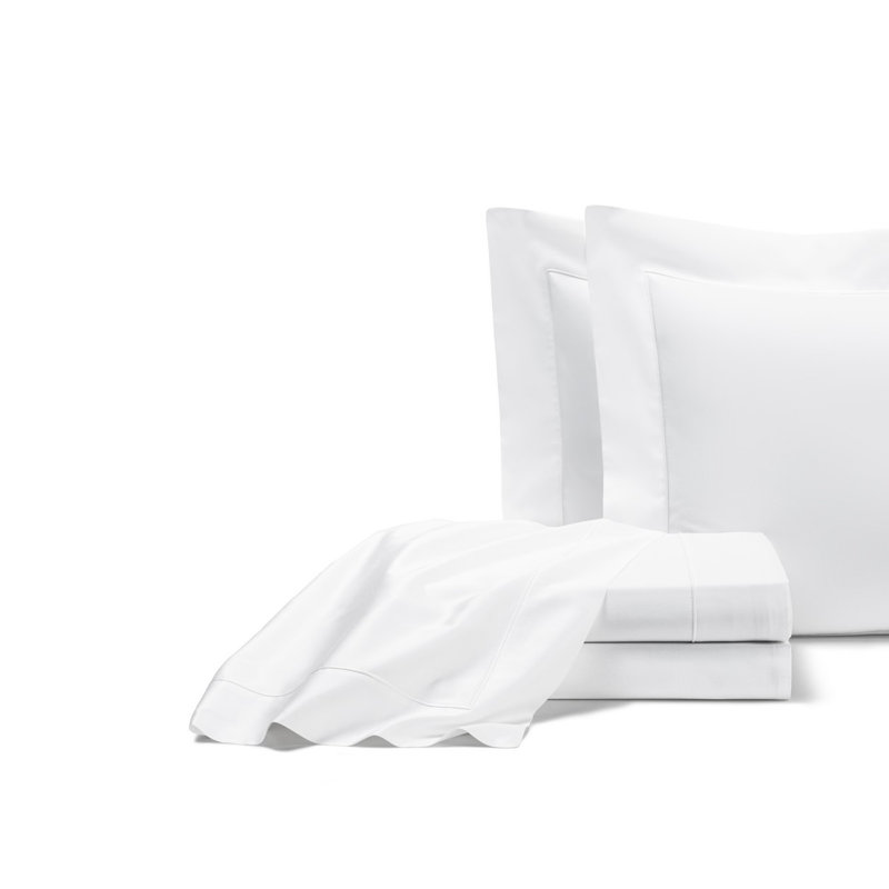 Grace Sateen Sheet Set, White, King Sheet Set
