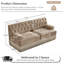 Canapé Chesterfield 76,6 po en velours avec jupe à franges-1947101964-1947101961