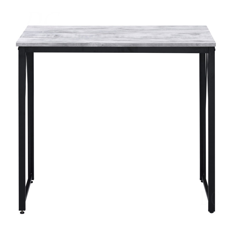 Bureau d'écriture antique blanc et noir 35,5 "avec base en métal