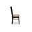 3 Piece Modern Dining Table Set Contains a Round Kitchen Table with Pedestal and 2 Linen Fabric Dining Room Chairs, 36x36 Inch, Black-790507563-749626241-749626255