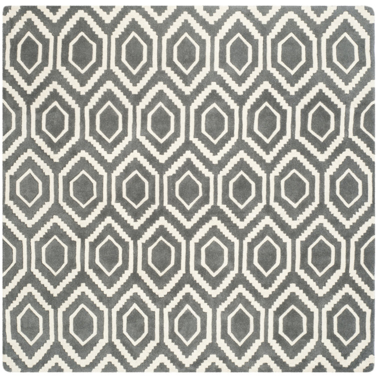 Deedie Hand Tufted Wool Geometric Rug