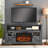 26" Ultra-Thin Electric Fireplace Insert with Log Set, Realistic Flame & Remote Timer-114137822