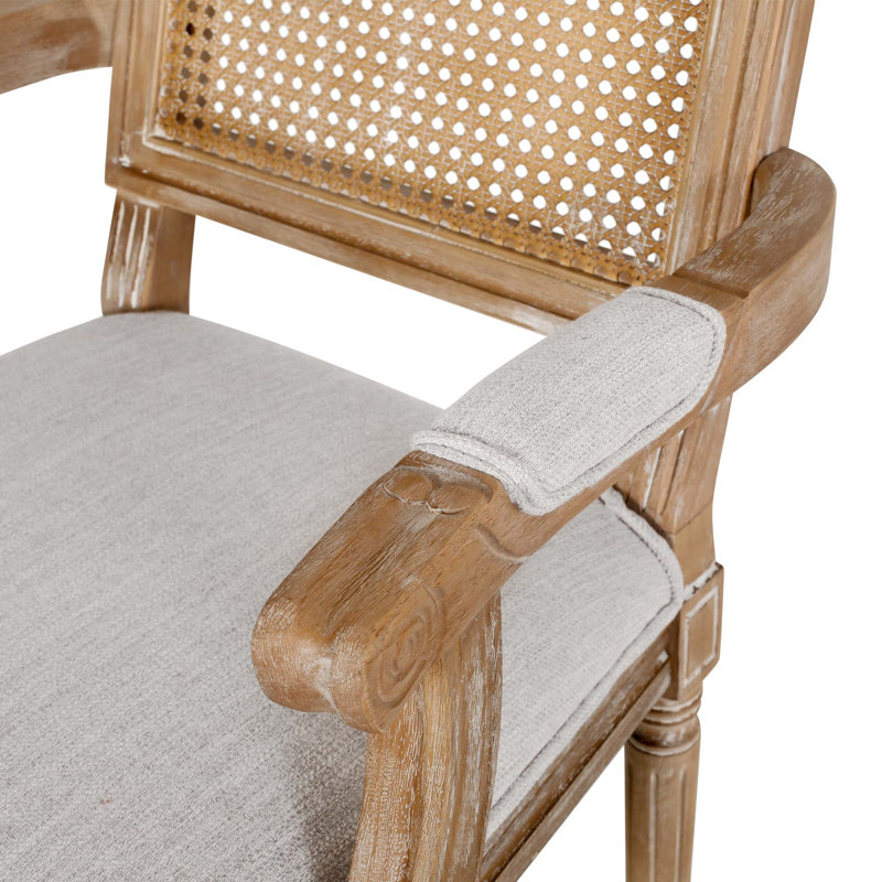 Chaise de salle à manger moderne, Gris clair, Beige