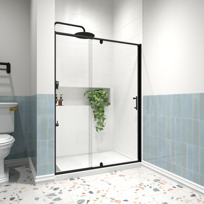 38-42 In. W X 71 In. H Framed Pivot Shower Door With 1/4 In. (6Mm) Tempered Clear Glass