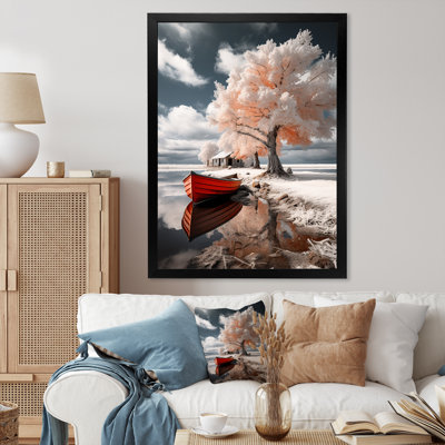 Bateau sur toile Larnette, Suède rouge, Suède