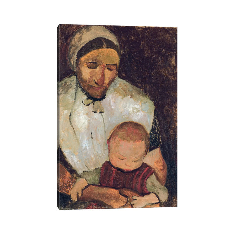 Seated Woman with a Child on Her Lap (Sitzende Bauerin mit Kind auf dem Schoss), 1903 1 Piece Wrapped Canvas Painting