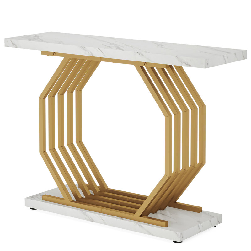 40” Gold Console Table