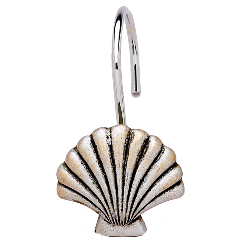 Crochets de rideau de douche Esita, Argent