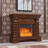 Brown Solid Wood Electric Fireplace-1617205066