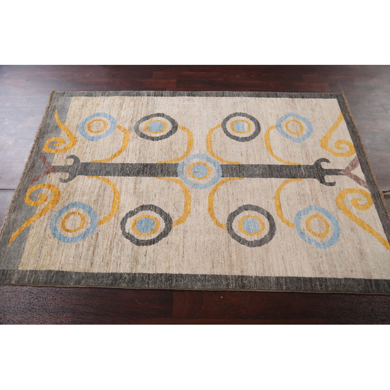 Tapis oriental géométrique Gabbeh 4 x 6