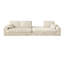 Canapé modulaire moderne en mousse avec siège inclinable réversible en velours côtelé 2-en-1, 3 coussins décoratifs et 2 coussins décoratifs