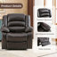 Fauteuil inclinable manuel en cuir végétalien souple de 38 po de largeur (ensemble de 2)-772799309