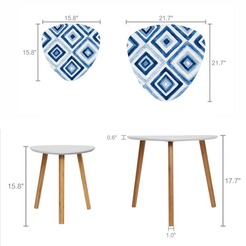 Ensemble de 2 tables basses gigognes Triangle