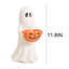 Figurine fantôme d'extérieur 11,8 pouces avec citrouille et bonbon citrouille Halloween